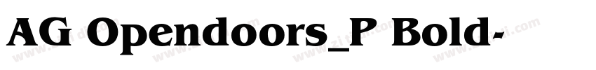 AG Opendoors_P Bold字体转换